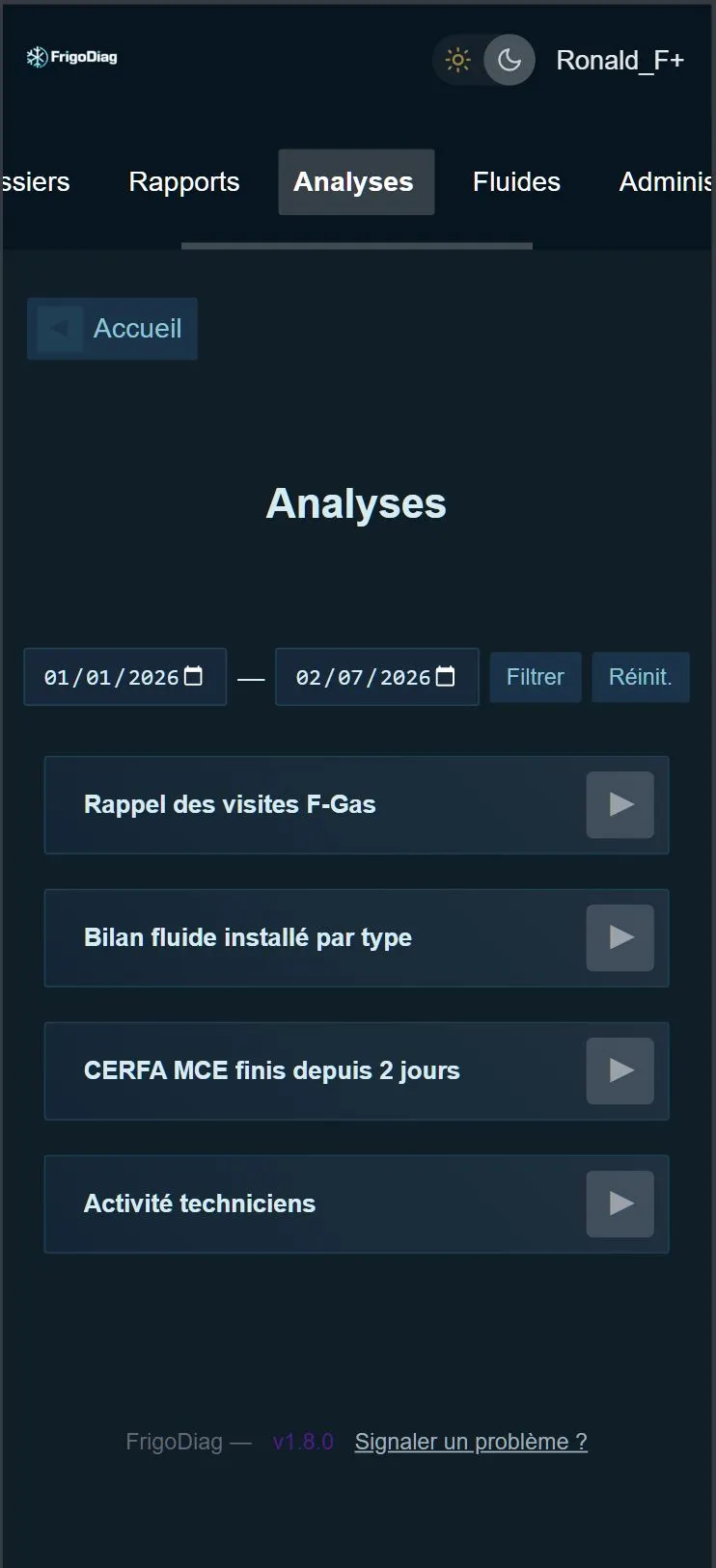 FrigoDiag mobile – vue 3